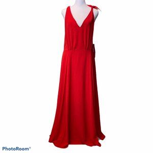 Betsey Johnson-Pebble Crepe Maxi Dress-Size 14